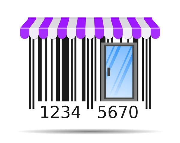 Barcode, Konzept Online-Shopping — Stockfoto