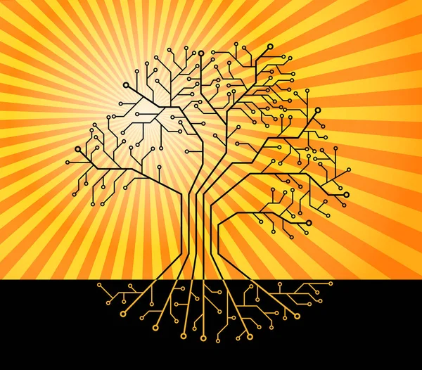 Printed circuit like tree with root