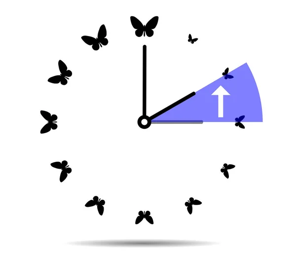 Kış saati, kelebekler — Stok Vektör