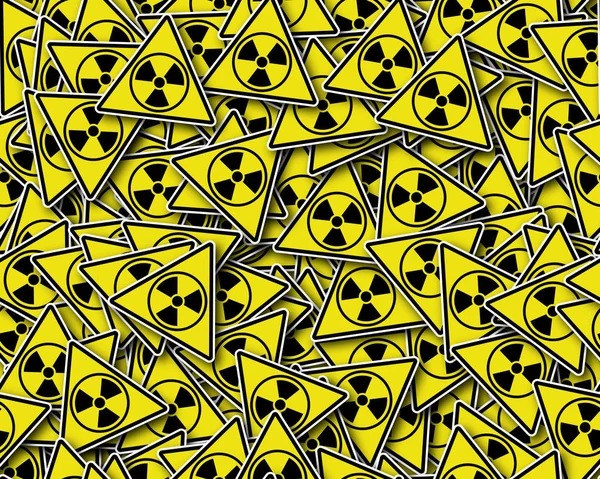 Seamless pattern, sign radiation symbol