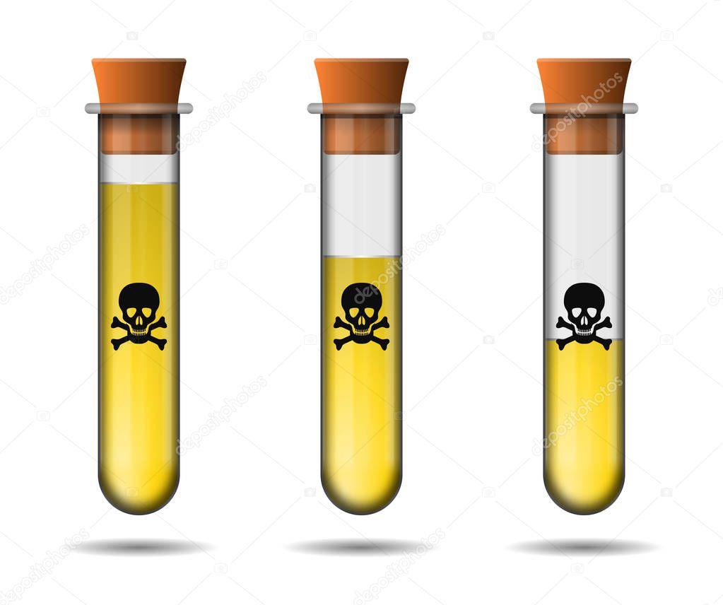 Glass tube, chemical danger