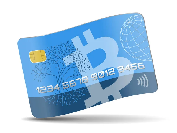 Abstrakta kreditkort, bitcoins — Stockfoto