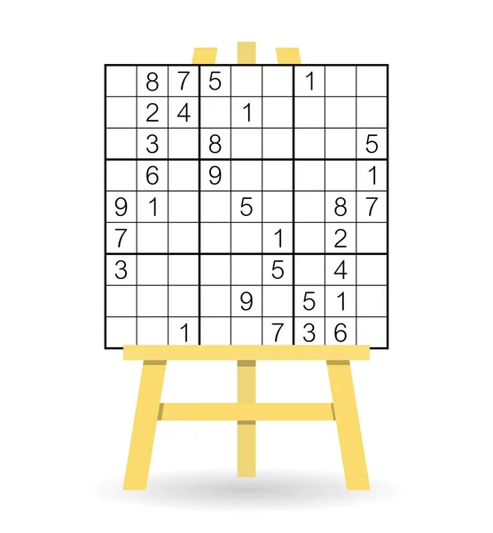 Festőállvány sudoku játék — Stock Vector