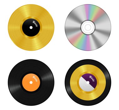 Plak ve cd 'yi ayarla, illüstrasyon