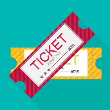 renkli kağıt Bilet 