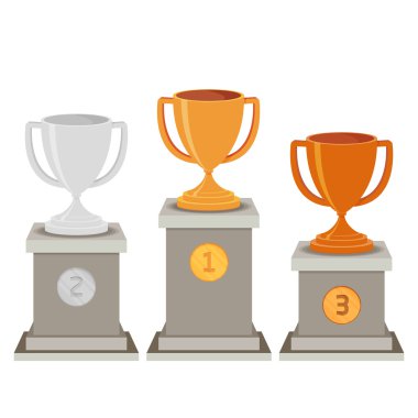 Altın, gümüş ve bronz kazanan bardak