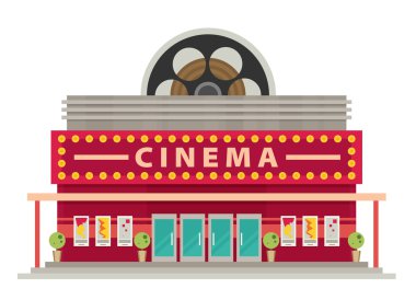 Sinema binası düz stil