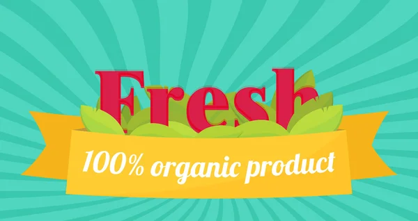 Banner de producto orgánico fresco — Vector de stock