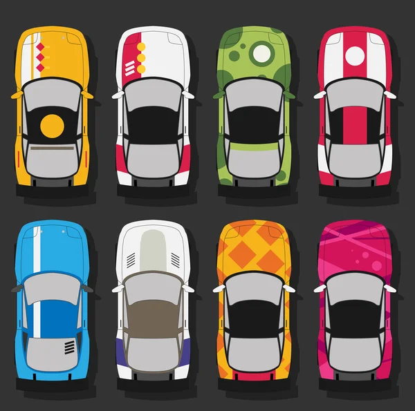 Ensemble d'icônes de voiture de sport — Image vectorielle