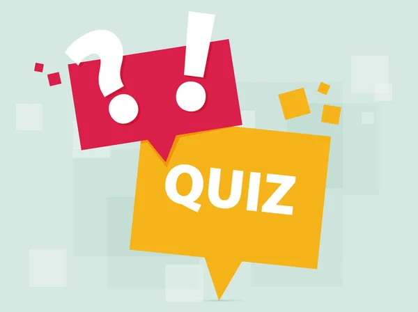 Quiz logo pęcherzyki mowy — Wektor stockowy