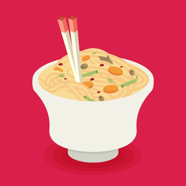 中国的食物面条 — 图库矢量图片