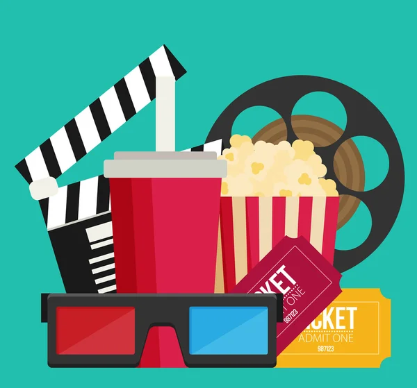 Kino, koncepcja filmu — Wektor stockowy