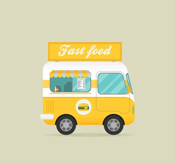 Street Fast Food Truck — Wektor stockowy