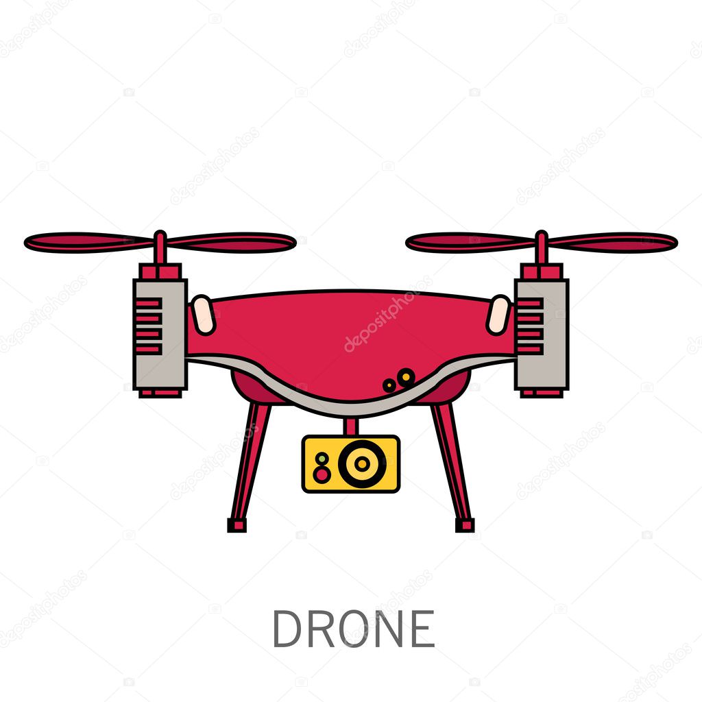 Quadcopter, drone icon