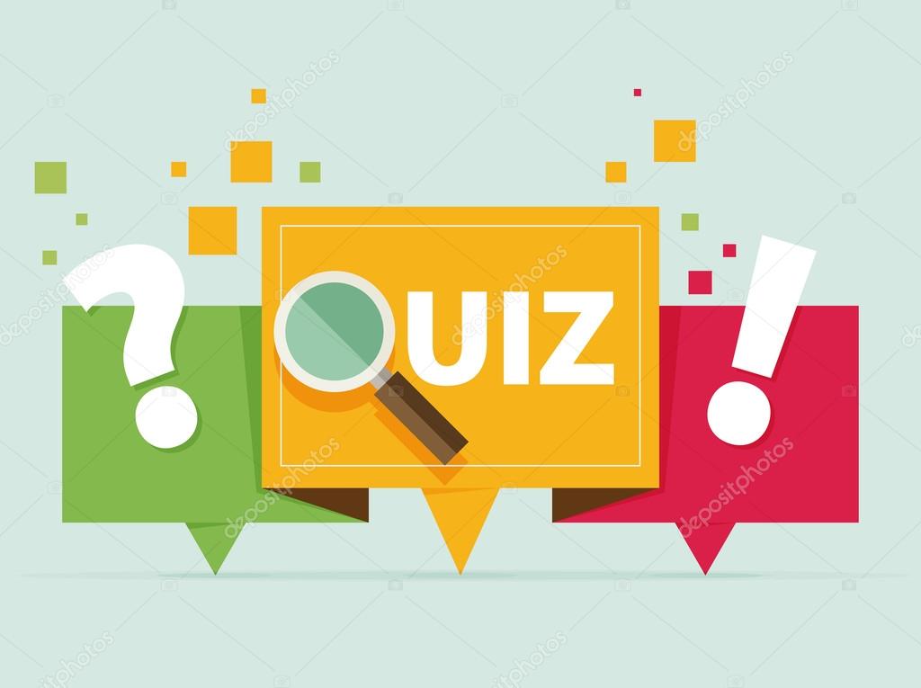 Quiz speech bubbles logo. vector illustration