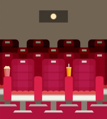 Sinema sandalyeler. illüstrasyon.