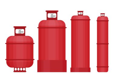 Kırmızı gaz tankları 