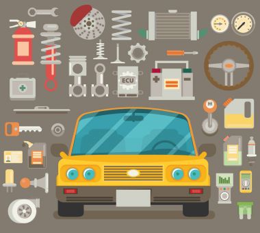 Otomatik hizmet illüstrasyon