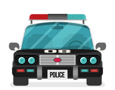 Polis arabasında düz stil