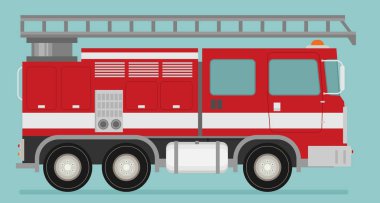 Yangın kamyon kurtarma motoru ulaşım