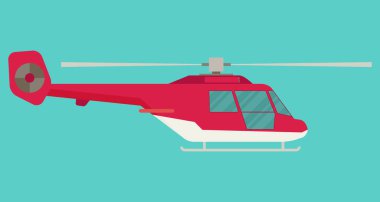 Renk helikopter gökyüzünde