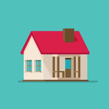 Ev. düz stil illüstrasyon
