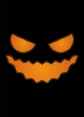 Cadılar Bayramı Balkabağı korkunç yüzü. 