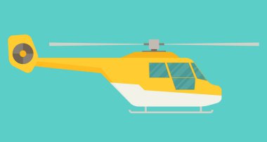 Renk helikopter gökyüzünde