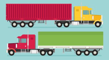 Büyük yarı kamyon seti.