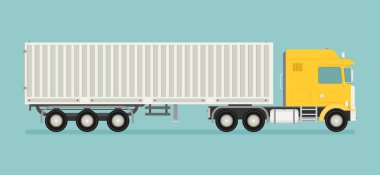 Büyük yarı kamyon. 