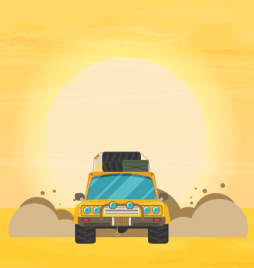 Renk araba illüstrasyon