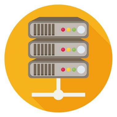 Düz server simge tasarlamak.