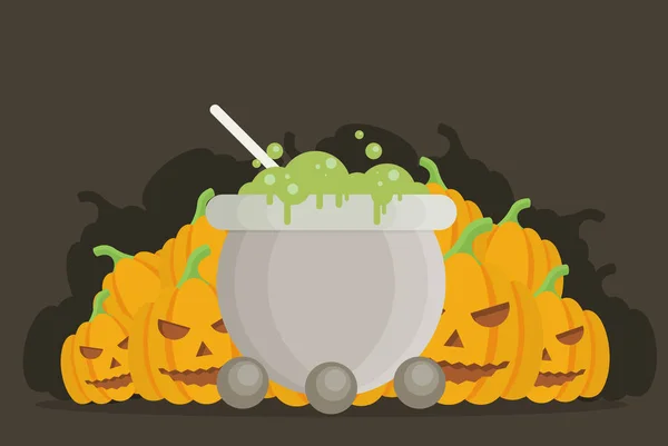 Halloween bakgrund platt design — Stock vektor
