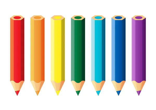 Crayones poliméricos multicolores — Vector de stock