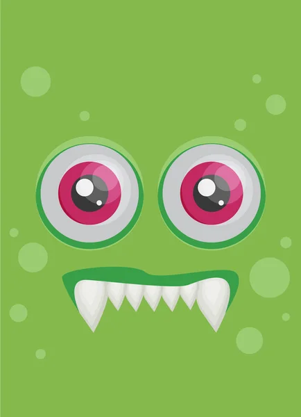 Cartoon-Monster im flachen Stil. — Stockvektor