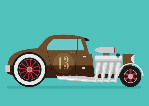 Old school race car. — Stock Vector