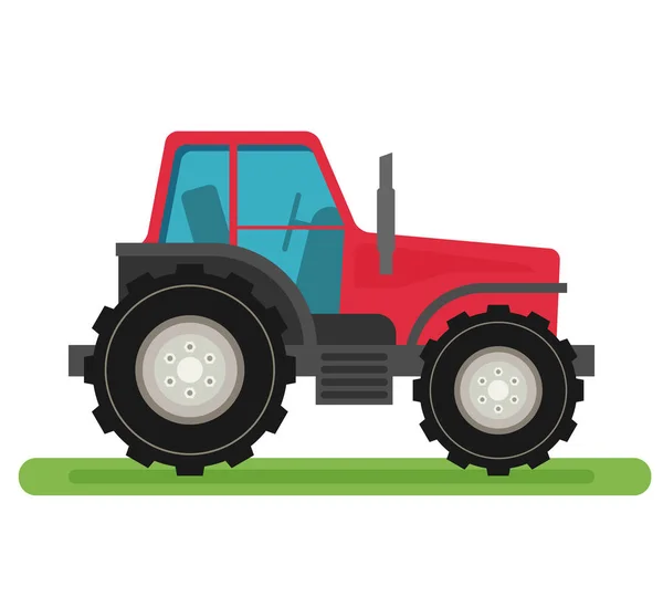 Tracteur isolé sur fond — Image vectorielle