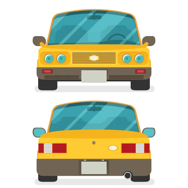 Car front and rear. — Stock Vector