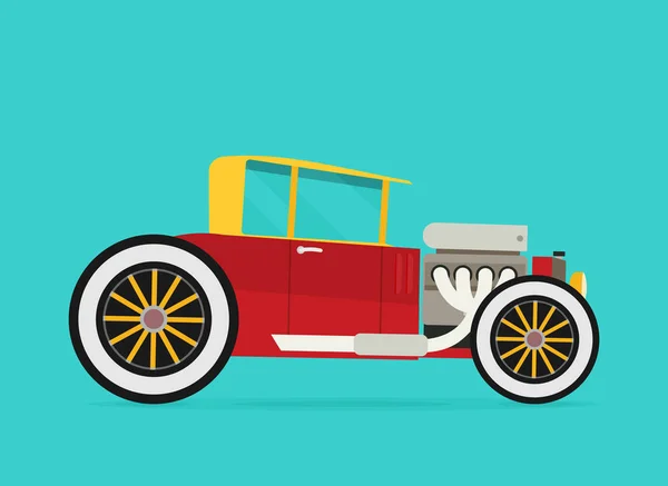 Antiguo coche de carreras de la escuela . — Vector de stock