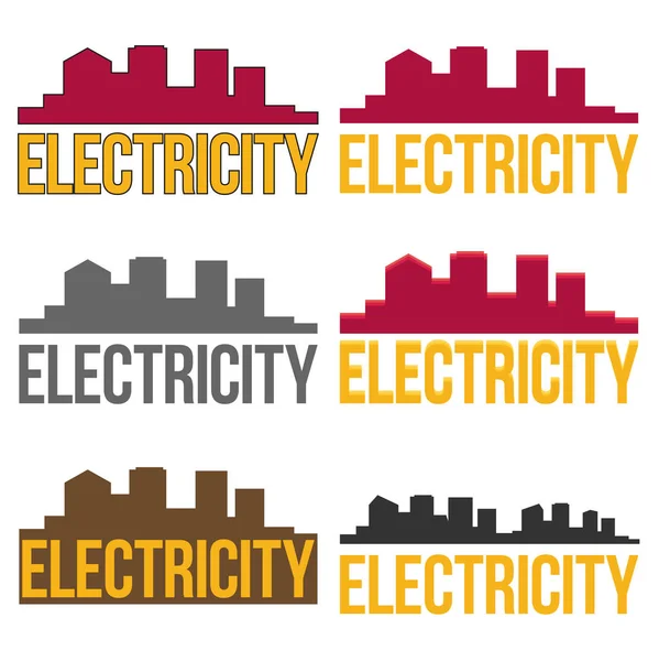 Logotipo elétrico em plano — Vetor de Stock