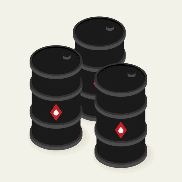 Barril de petróleo 3D — Vector de stock