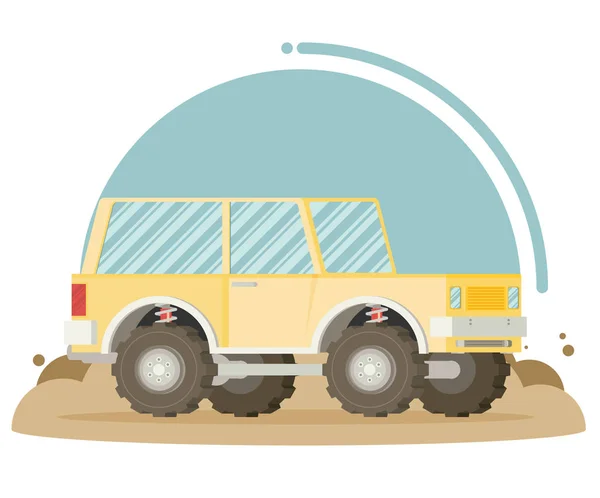 Masina off-road izolata — Vector de stoc