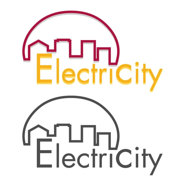 Elektrische logo in flat — Stockvector