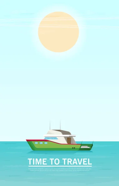 Hermoso yate de vela flota — Vector de stock