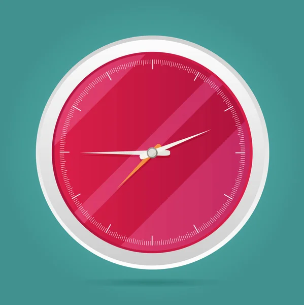 Reloj Icono plano — Vector de stock