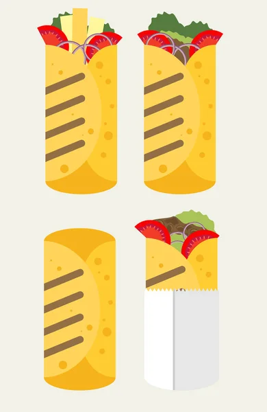 Concepto de comida rápida. — Vector de stock