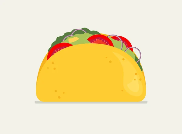 Taco illustration i platt stil — Stock vektor