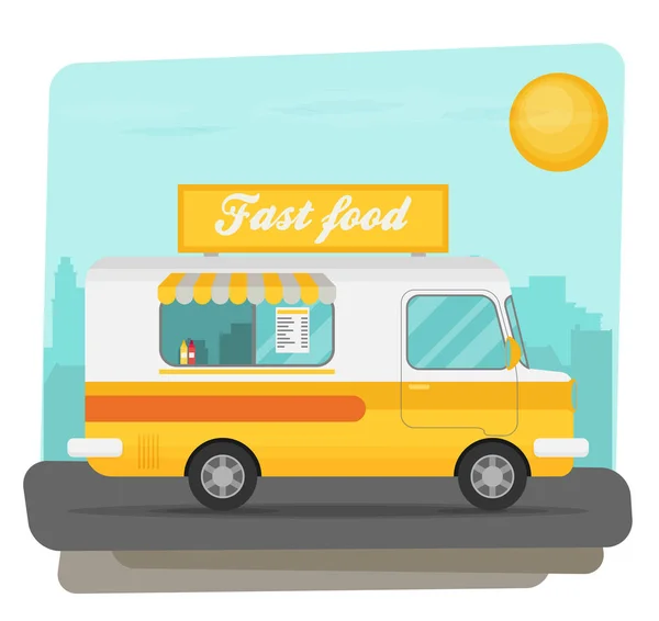 Street food van — Stock Vector