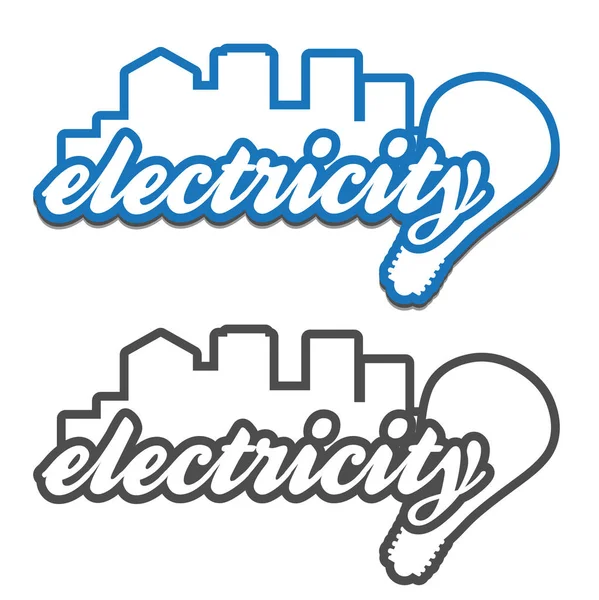 Elektrische logo in flat — Stockvector