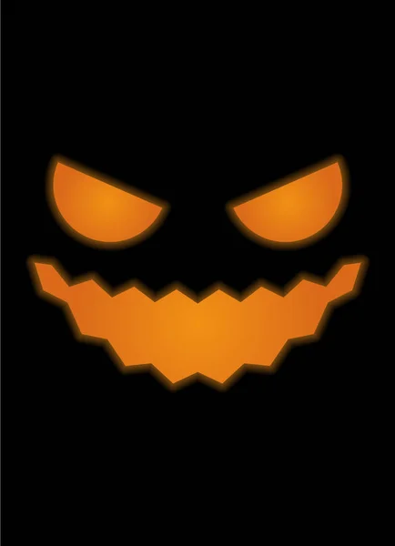 Cara de miedo de la calabaza de Halloween . — Vector de stock